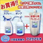 次亜塩素酸水 アスクアデオ 除菌スプレー&ポンプ(100ppm) 各500mLセットB 詰替え付