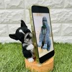 スマホスタンド 黒白フレンチブルドッグ 犬 卓上 アニマル プレゼントギフト かわいい置物 おしゃれ 動物 スマホホルダー 玄関