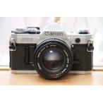 中古 一眼レフ フィルムカメラ 初心者 canon AE-1  単焦点レンズ  FD 50mm f1.4.付 整備 接点コーティング【中古】