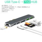 USB Type-C ハブ 7in1 USB3.0x2 4K 8K出力 HDMI Thunderbolt3 40Gbps PD充電 microSD SDスロット 拡張 変換 MacBookに馴染むデザイン設計 3ヶ月保証