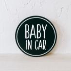  baby in машина празднование рождения материнство BABY IN CAR круглый магнитный черный 