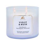  ваш заказ автобус and корпус Works violet & Musk 3 сердцевина свеча 411g Bath &amp; Body Works Violet &amp; Musk3-Wick