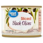 [woru mart бренд ] Great value ломтик черный оливковый 64g Great Value Sliced Black Olives, 2.25 oz [ ваш заказ 