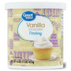 [woru mart бренд ] Great value vanilla frosty. ng белый 454g Great Value Vanilla Frosting Tub, Whi ваш заказ 