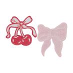  ваш заказ Hello хобби bow & Cherry нашивка Hello Hobby Bows and Cherries Patches