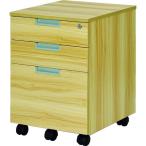 （代引き不可）トラスコ中山 ＴＲＵＳＣＯ　インサイドワゴン３段　ナチュラル(TSLDW-3NA)