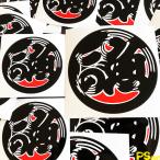  рыба река . принт стикер 9cm