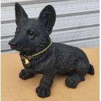 愛らしい炭の置物 コーギー 高さ約19CM<かわいい ペット プレゼント 消臭 備長炭 犬の置物 >