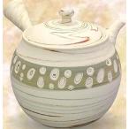 常滑焼 急須 憲児作 白練込み 緑水玉400ml (ささめ茶こし)