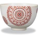 九谷焼　抹茶碗　赤絵丸紋＜九谷焼