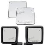 【並行輸入品】ジープ グラディエーター ラングラー JL 2018-21-2023 用 ヒーター付きサイドバックミラーガラス ドアミラーレンズ アクセサリー交換