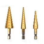  подножка дрель 3 шт. комплект titanium покрытие шестиугольник ось (4~20mm) сверление удаление заусенцев расширение место хранения с футляром 