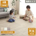 ジョイントマット パズルマット リビングマット プレイマット ジョイント パズル リビング ラグ マット 床 大判 厚手 6畳 45cm  48枚 極厚 尺五 木目調 18mm厚