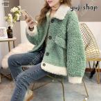 きれいめ ボア ジャケット アウター レディース ブルゾン 秋 冬 カジュアル カーキ ホワイト おしゃれ ボア 前開き もこもこ あったかい 暖かい アウター