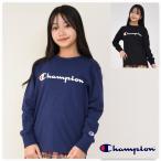 長袖 tシャツ 子供服 チャンピオン 男の子 女の子 トップス ロンT 胸 ビッグロゴ ブランド 通学 綿100% 定番 国内正規品 champion