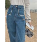  большой размер женский брюки жемчуг Denim распорка джинсы брюки S~4XL LL 2L 3L 4L 5L весна лето осень 