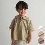 ショッピング服 PUPPAPUPO セーラーカラー 半袖 Tシャツ ニットソー 無地 シンプル キッズ ベビー トップス 春 夏 おしゃれ 80 90 100 110 子供服 男の子 女の子 プッパプーポ
