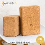 Yogaworks ヨガワークス コルク ヨガブロック 2個セット M ピラティス プロップ ポーズ補助 ヨガグッズ/ RVPB