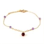 Yahoo! Yahoo!ショッピング(ヤフー ショッピング)ガーネット アメジスト ピンクゴールド ブレスレット レディース シンプル おすすめ 人気 安い オーダー