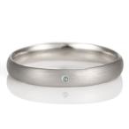 Yahoo! Yahoo!ショッピング(ヤフー ショッピング)結婚指輪 マリッジリング プラチナ つや消し マット 甲丸 天然石 アクアマリン オーダー