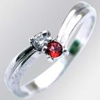 Yahoo! Yahoo!ショッピング(ヤフー ショッピング)18金 指輪1月誕生石 K18ホワイトゴールド ガーネットピンキーリング 安い オーダー