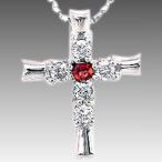Yahoo! Yahoo!ショッピング(ヤフー ショッピング)1月誕生石 K18ホワイトゴールド ガーネットクロスペンダント ネックレス 安い オーダー