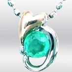 Yahoo! Yahoo!ショッピング(ヤフー ショッピング)5月誕生石 プラチナ K18PGエメラルドペンダント ネックレス 安い オーダー