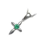 Yahoo! Yahoo!ショッピング(ヤフー ショッピング)ネックレス レディース 天然石 5月誕生石エメラルドペンダント ネックレス クロス プレゼント オーダー