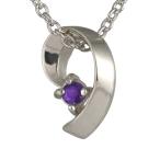 Yahoo! Yahoo!ショッピング(ヤフー ショッピング)ネックレス アメジスト 一粒 リボン 2月誕生石 オーダー
