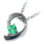 5月誕生石エメラルドペンダントネックレスリボンオーダー