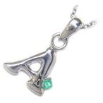 Yahoo! Yahoo!ショッピング(ヤフー ショッピング)ネックレス レディース 天然石 イニシャル A イニシャル 5月誕生石エメラルドペンダント ネックレス CanCam掲載 オーダー