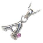 Yahoo! Yahoo!ショッピング(ヤフー ショッピング)ネックレス レディース 天然石 イニシャル A イニシャル 10月誕生石ピンクトルマリンペンダント ネックレス CanCam掲載 オーダー