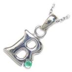 Yahoo! Yahoo!ショッピング(ヤフー ショッピング)ネックレス レディース 天然石 イニシャル B イニシャル 5月誕生石エメラルドペンダント ネックレス CanCam掲載 オーダー