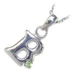 Yahoo! Yahoo!ショッピング(ヤフー ショッピング)ネックレス レディース 天然石 イニシャル B イニシャル 8月誕生石ペリドットペンダント ネックレス CanCam掲載 オーダー