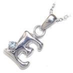 Yahoo! Yahoo!ショッピング(ヤフー ショッピング)ネックレス レディース 天然石 イニシャル E イニシャル 3月誕生石アクアマリンペンダント ネックレス CanCam掲載 オーダー