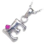 Yahoo! Yahoo!ショッピング(ヤフー ショッピング)ネックレス レディース 天然石 イニシャル E イニシャル 7月誕生石ルビーペンダント ネックレス CanCam掲載 オーダー