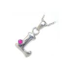 Yahoo! Yahoo!ショッピング(ヤフー ショッピング)ネックレス レディース 天然石 イニシャル L イニシャル 7月誕生石ルビーペンダント ネックレス CanCam掲載 オーダー