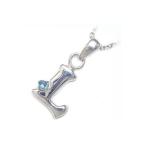 Yahoo! Yahoo!ショッピング(ヤフー ショッピング)ネックレス レディース 天然石 イニシャル L イニシャル 11月誕生石ブルートパーズペンダント ネックレス CanCam掲載 オーダー