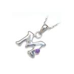 Yahoo! Yahoo!ショッピング(ヤフー ショッピング)ネックレス レディース 天然石 イニシャル M イニシャル 2月誕生石 アメジストペンダント ネックレス CanCam掲載 オーダー