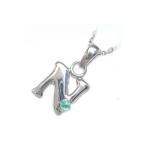 Yahoo! Yahoo!ショッピング(ヤフー ショッピング)ネックレス レディース 天然石 イニシャル N イニシャル 5月誕生石エメラルドペンダント ネックレス CanCam掲載 オーダー