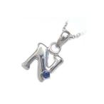 Yahoo! Yahoo!ショッピング(ヤフー ショッピング)ネックレス レディース 天然石 サファイア ネックレス イニシャル N イニシャル 9月誕生石 ネックレス CanCam掲載 オーダー