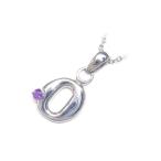 Yahoo! Yahoo!ショッピング(ヤフー ショッピング)ネックレス レディース 天然石 イニシャル O イニシャル 2月誕生石 アメジストペンダント ネックレス CanCam掲載 オーダー