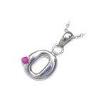 Yahoo! Yahoo!ショッピング(ヤフー ショッピング)ネックレス レディース 天然石 イニシャル O イニシャル 7月誕生石ルビーペンダント ネックレス CanCam掲載 オーダー