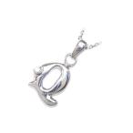 Yahoo! Yahoo!ショッピング(ヤフー ショッピング)ネックレス レディース 天然石 イニシャル Q イニシャル 4月誕生石 ダイヤモンド ペンダント ネックレス CanCam掲載 オーダー