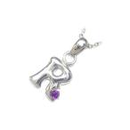 Yahoo! Yahoo!ショッピング(ヤフー ショッピング)ネックレス レディース 天然石 イニシャル R イニシャル 2月誕生石 アメジストペンダント ネックレス CanCam掲載 オーダー