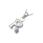 Yahoo! Yahoo!ショッピング(ヤフー ショッピング)ネックレス レディース 天然石 イニシャル R イニシャル 11月誕生石ブルートパーズペンダント ネックレス CanCam掲載 オーダー