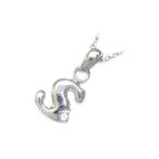 Yahoo! Yahoo!ショッピング(ヤフー ショッピング)ネックレス レディース 天然石 イニシャル S イニシャル 12月誕生石タンザナイトペンダント ネックレス CanCam掲載 オーダー