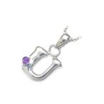Yahoo! Yahoo!ショッピング(ヤフー ショッピング)ネックレス レディース 天然石 イニシャル U イニシャル 2月誕生石 アメジストペンダント ネックレス CanCam掲載 オーダー