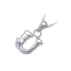 Yahoo! Yahoo!ショッピング(ヤフー ショッピング)ネックレス レディース 天然石 イニシャル U イニシャル 4月誕生石 ダイヤモンド ペンダント ネックレス CanCam掲載 オーダー