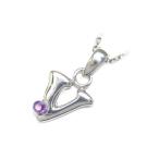 Yahoo! Yahoo!ショッピング(ヤフー ショッピング)ネックレス レディース 天然石 イニシャル V イニシャル 2月誕生石 アメジストペンダント ネックレス CanCam掲載 オーダー